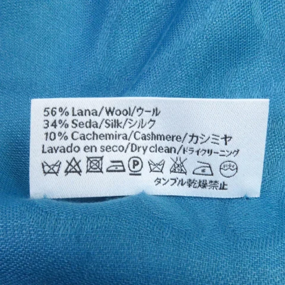 Loewe Pre-owned Canvas scarves Blue Dames