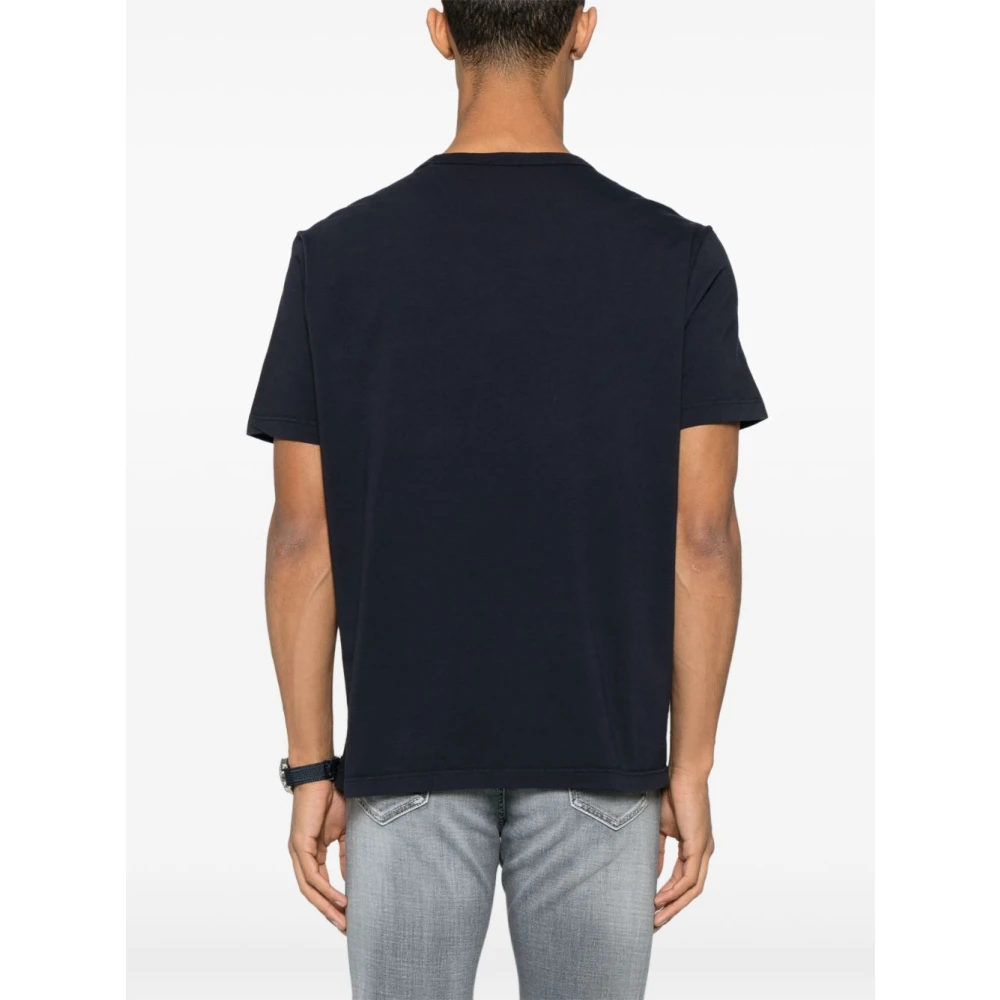 Dondup Blauw Crew Neck Zak T-shirt Blue Heren
