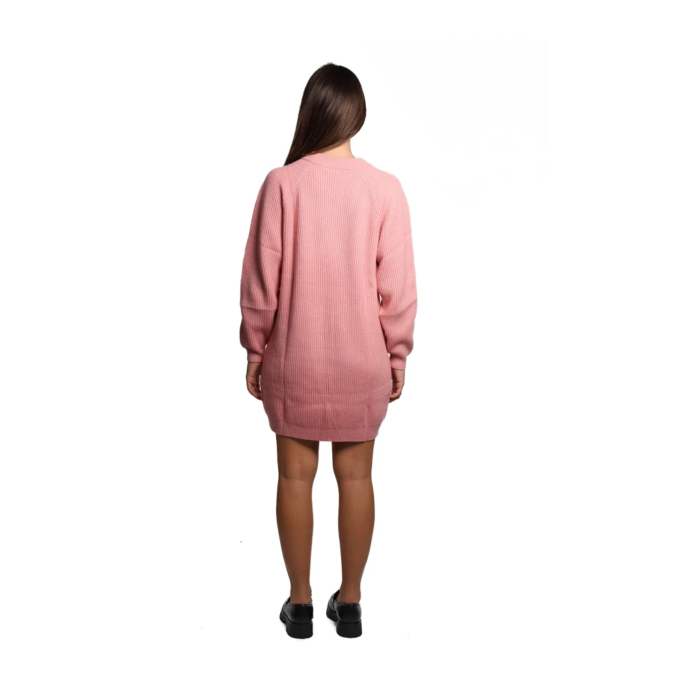 Sun68 Roze wollen blend trui jurk Pink Dames