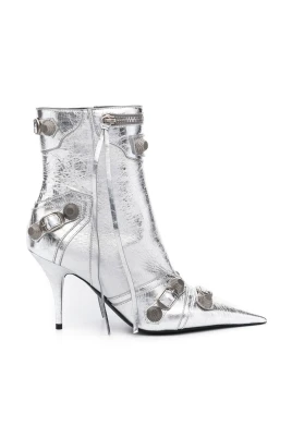 Metalliska ankelboots med stilettklack