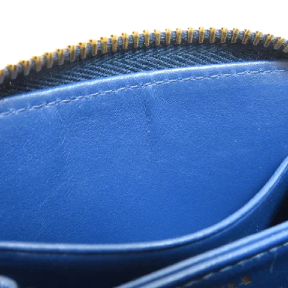 Prada Vintage Pre-owned Leather wallets Blue Dames