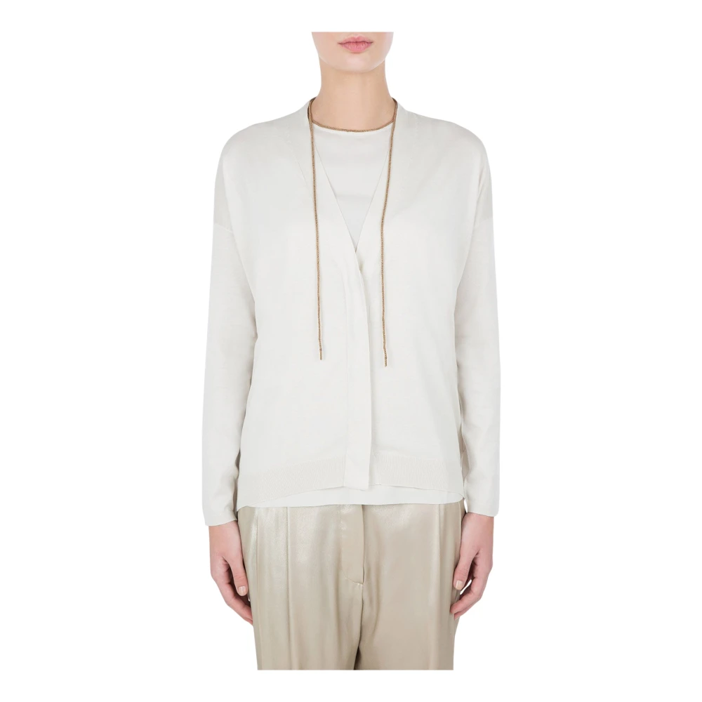 BRUNELLO CUCINELLI Vanille Knoopvest White Dames