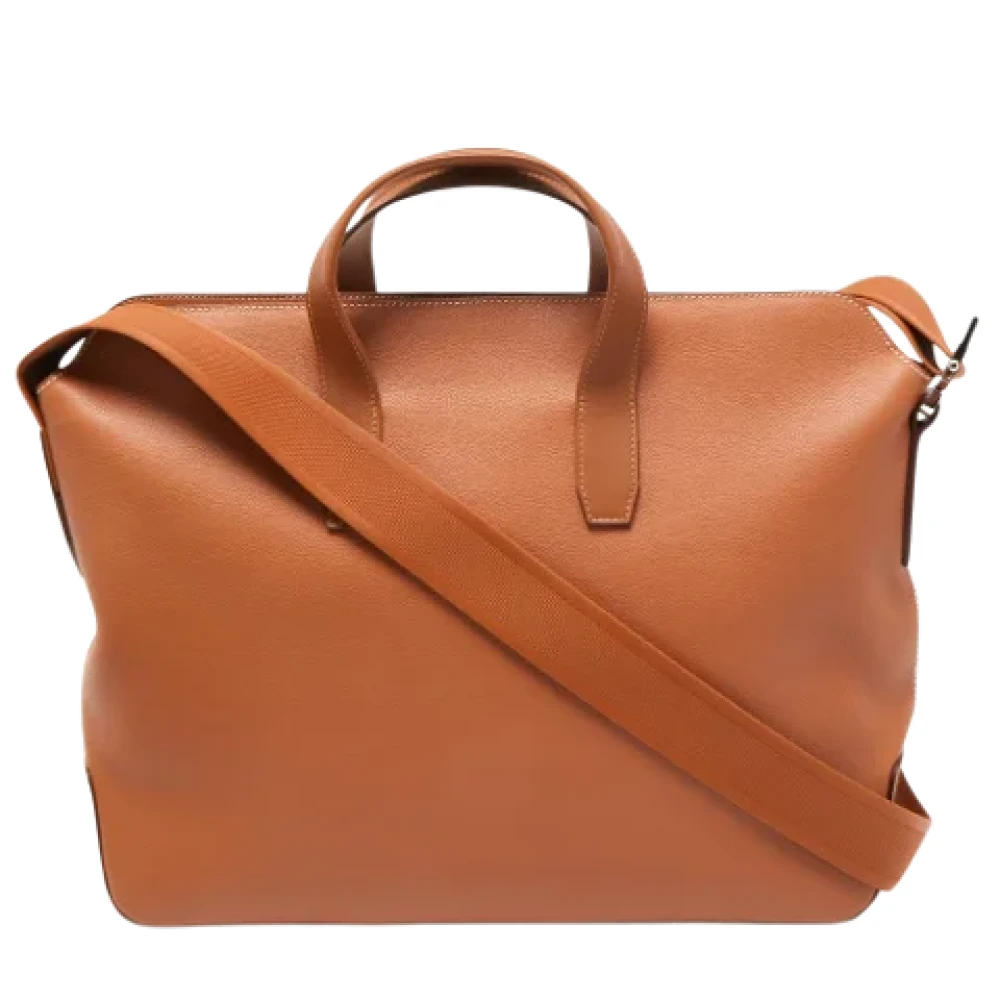 Hermès Vintage Pre-owned Leather briefcases Brown Dames