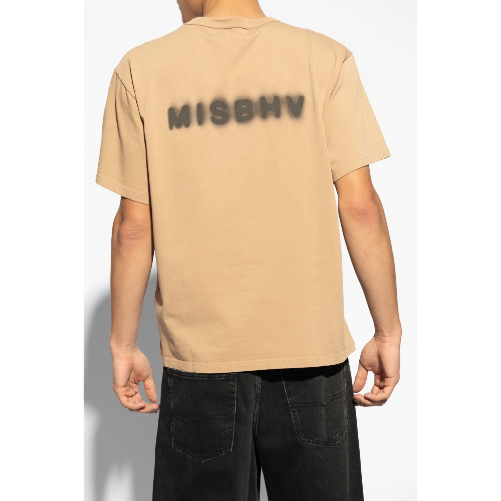 Misbhv T-shirt met logo Beige Heren