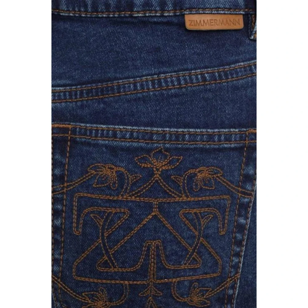 Zimmermann Wijde Flared Denim Jeans Blue Dames