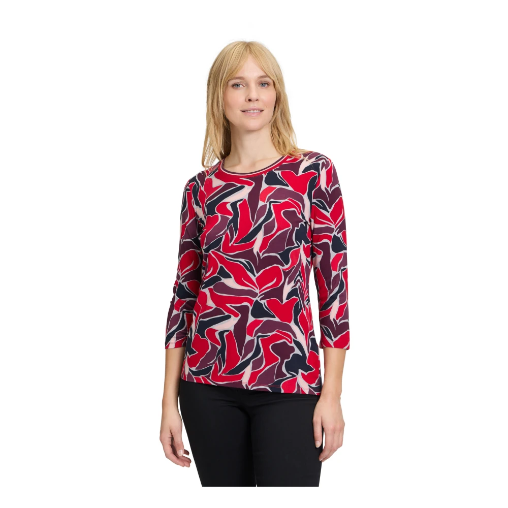 Betty Barclay Trendy Bedrukte Shirt Red Dames