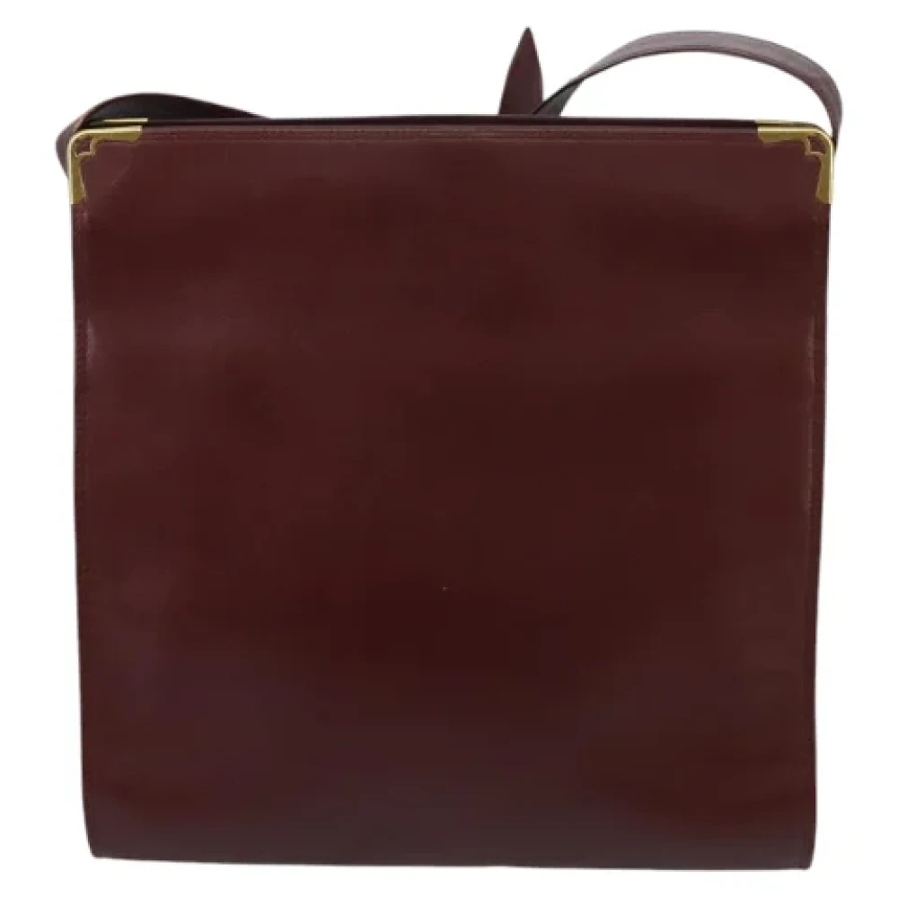 Cartier Vintage Pre-owned Leather shoulder-bags Red Dames