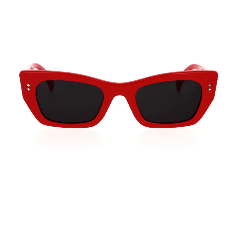 Røde Cat-Eye Solbriller med Grå Linser