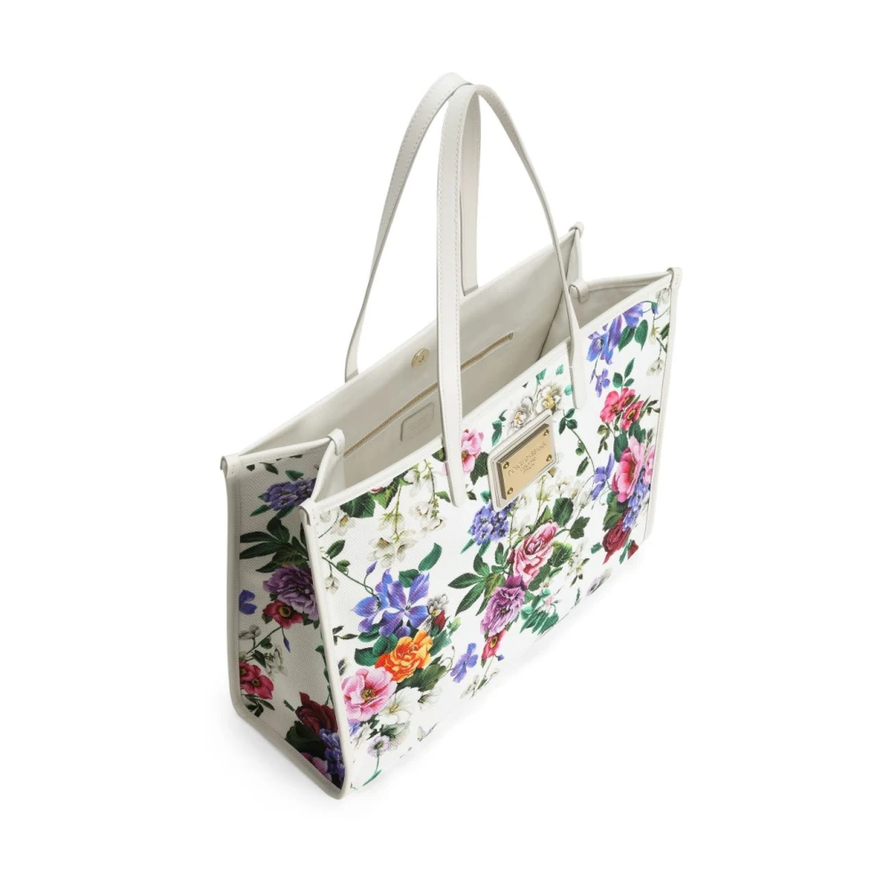 Dolce & Gabbana Canvas Shoppingtassen met Dubbele Handvatten Multicolor Dames