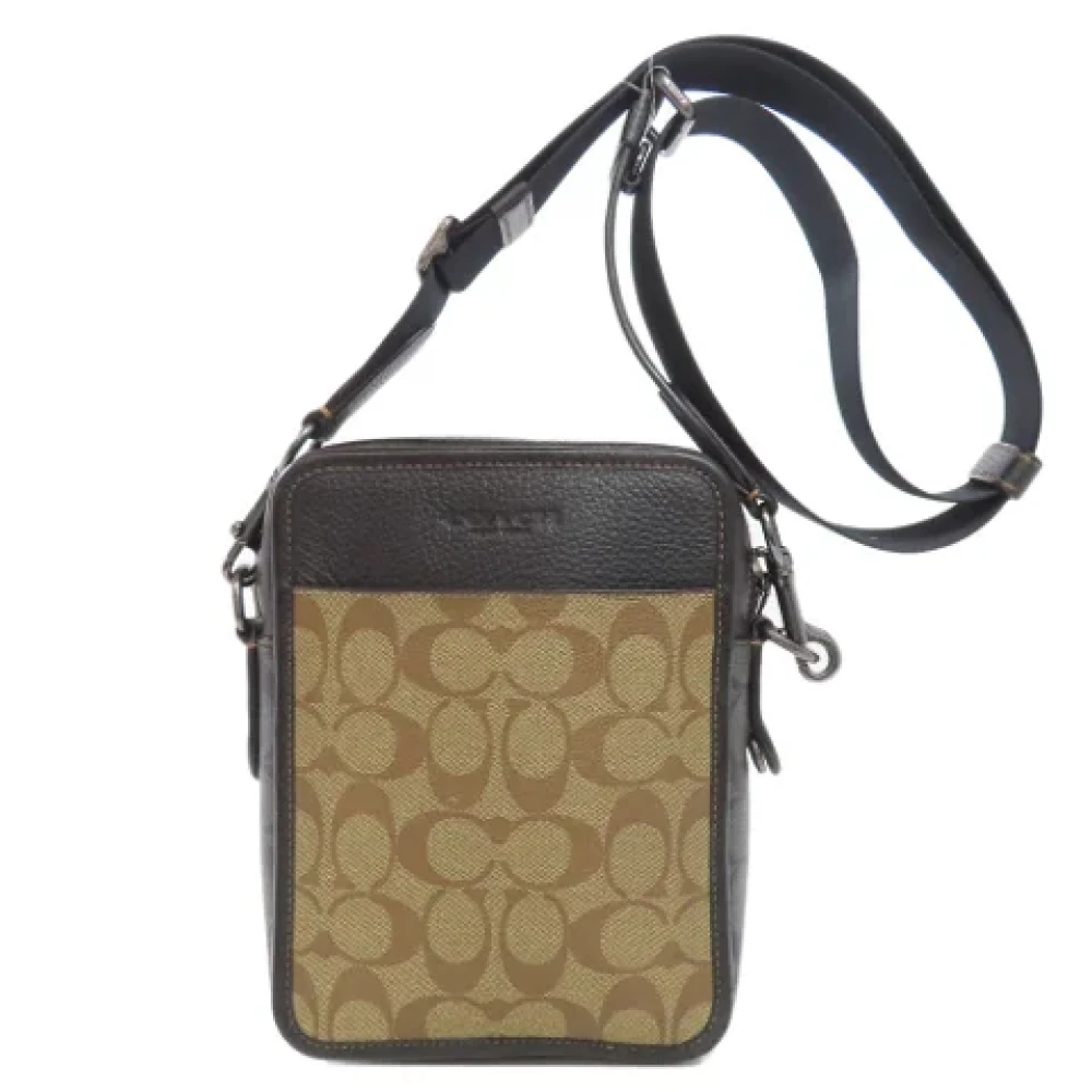 Coach Pre-owned Fabric shoulder-bags Brown Dames