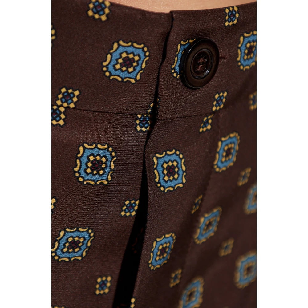 Moschino Zijden broek Brown Dames