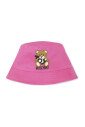 cloche-en-coton-fuchsia-avec-ours-en-peluche