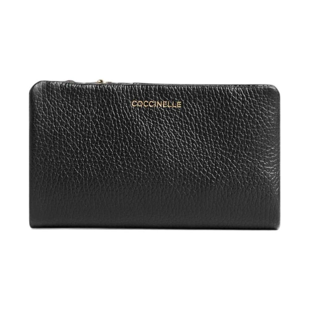 Coccinelle Metallic Flap Wallet - Female - Wallets & Cardholders - Black - One Size - Accessories