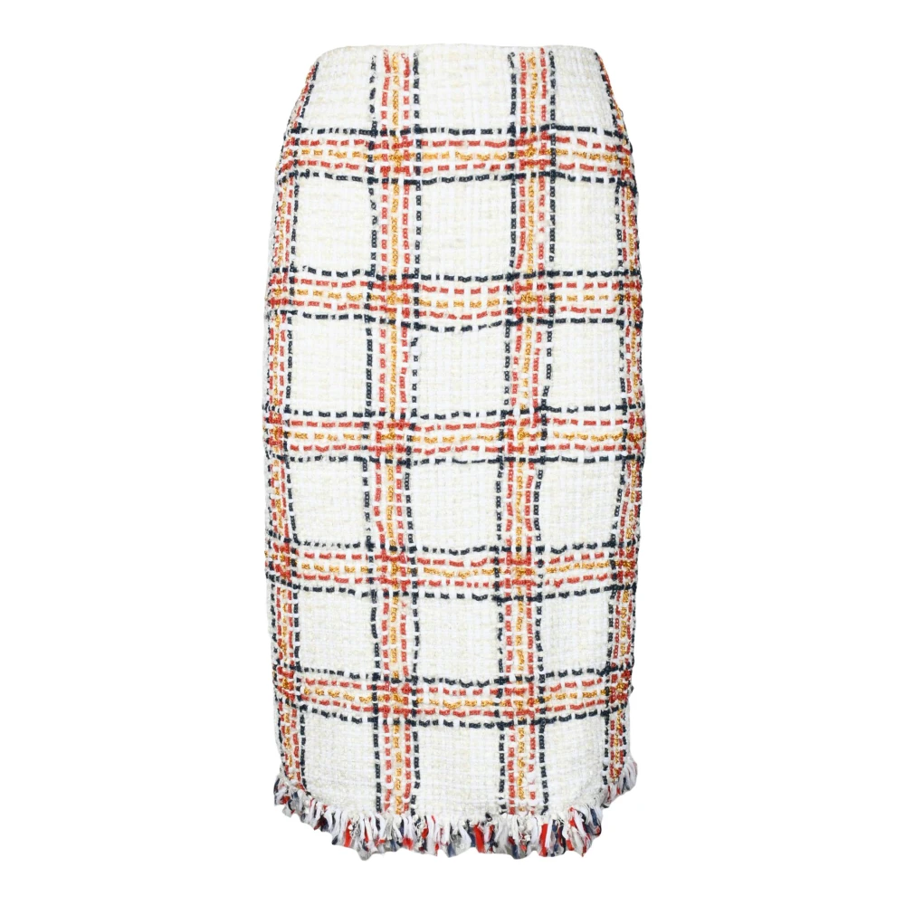 Elisabetta Franchi Linnen Katoen Rok Brown Dames