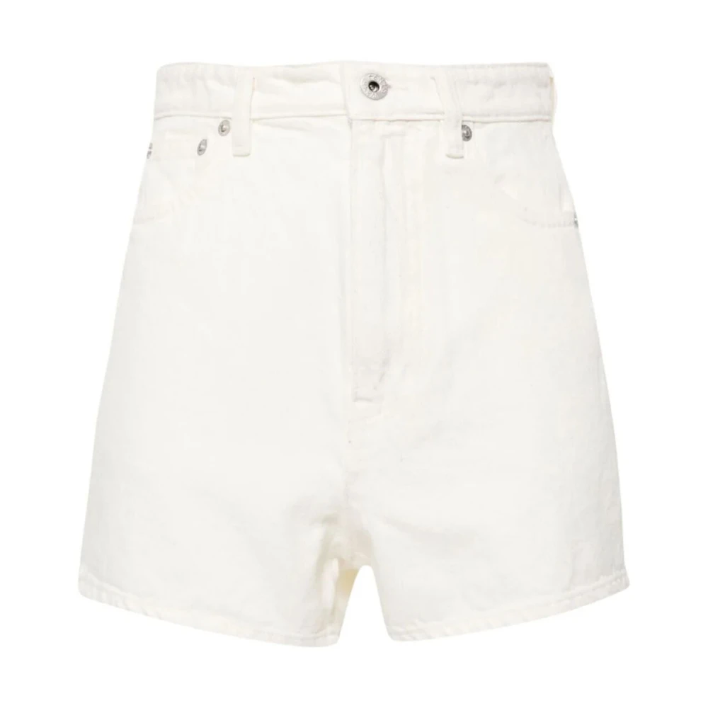 Kenzo Women's White Denim Shorts, W26, Denim Shorts