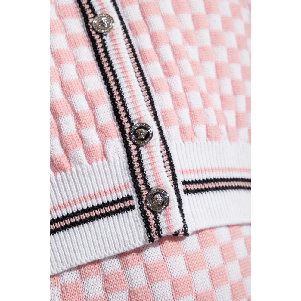Versace Gebreide vest met patroon Pink Dames