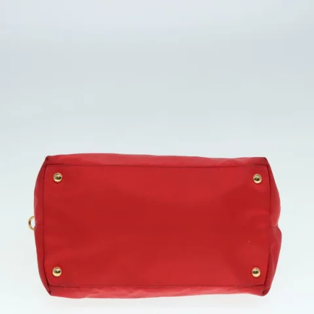 Prada Vintage Pre-owned Leather handbags Red Dames