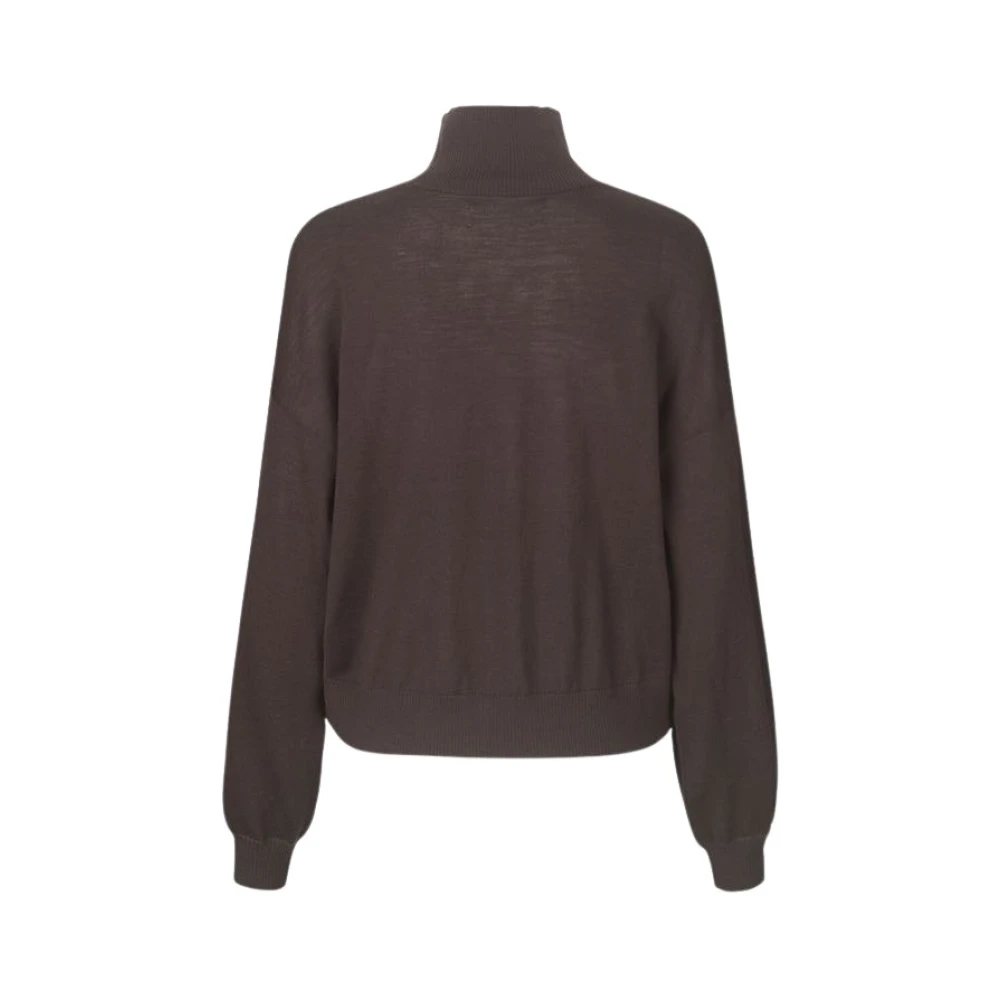 Samsøe Mole Color Jersey Top Brown Dames