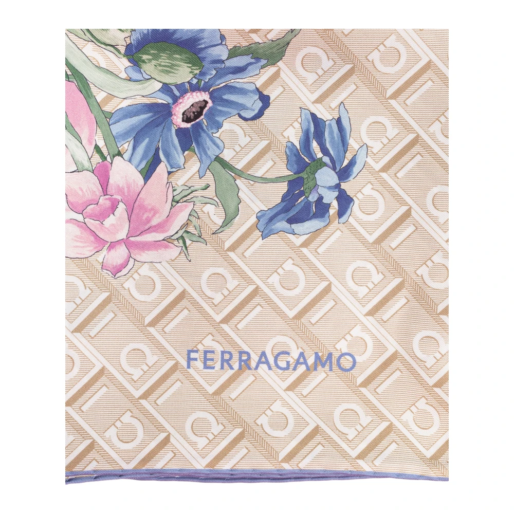 Salvatore Ferragamo Zijden sjaal met bloemenpatroon Multicolor Dames