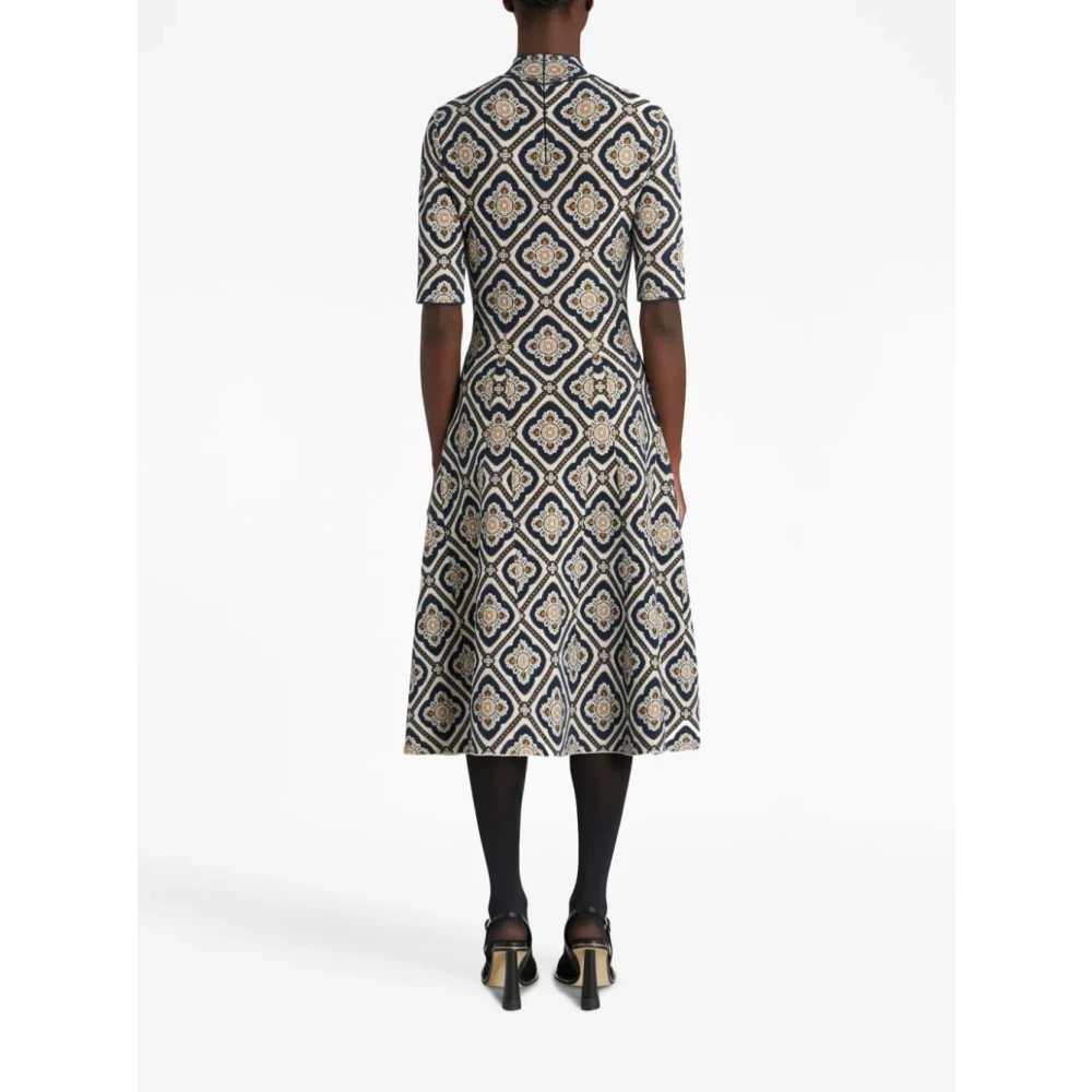 ETRO Geometrische Print Midi Jurk Multicolor Dames