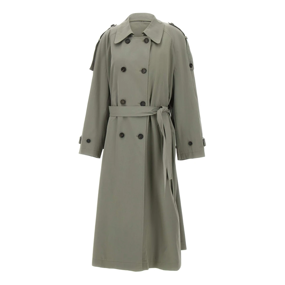 LOW Classic Khaki Groene Trenchcoat met Riemtas Green Dames