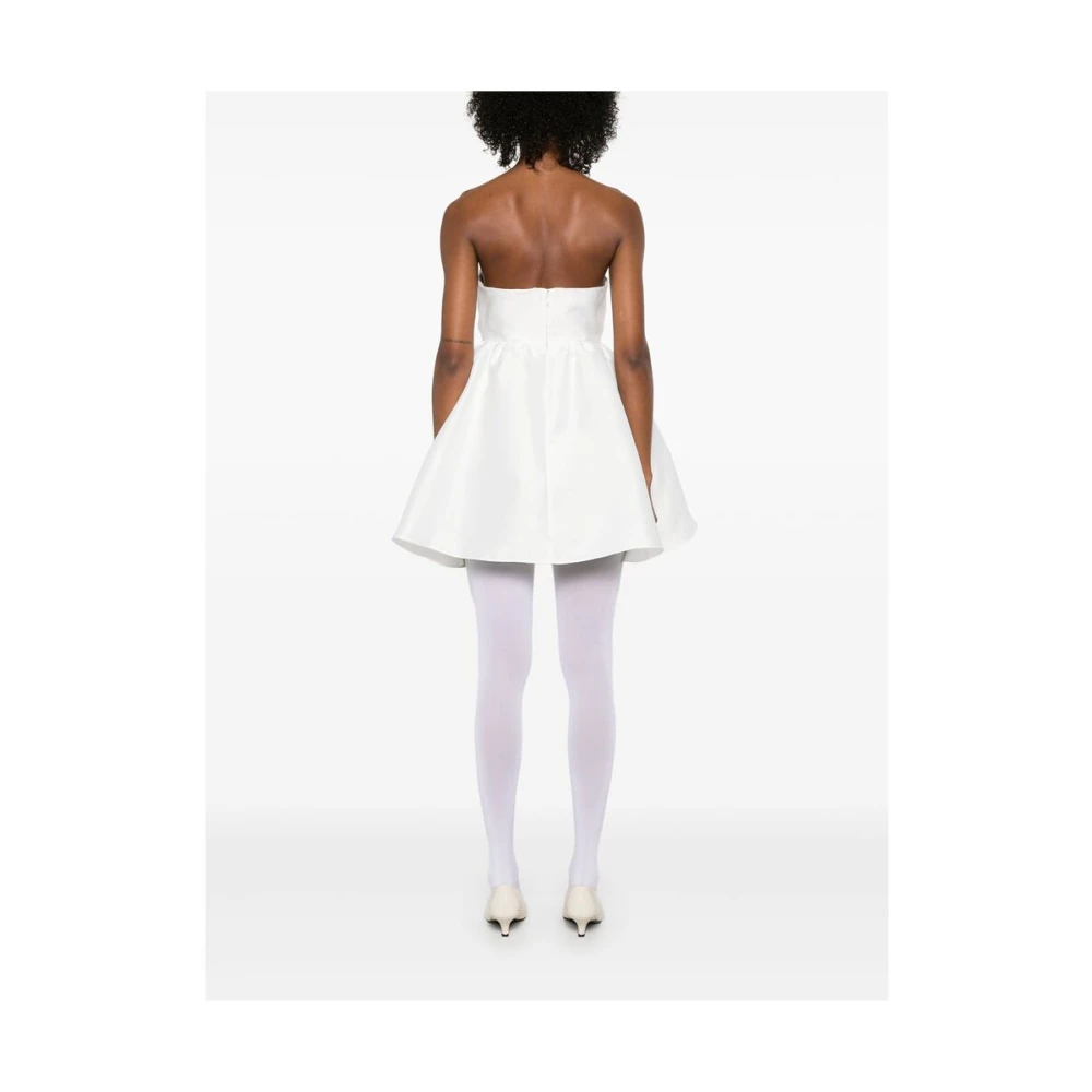 Self Portrait Strapless Witte Jurk met Volle Rok White Dames