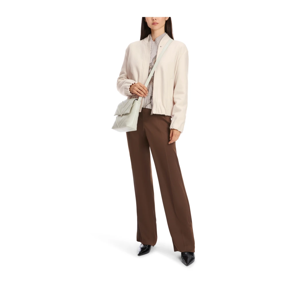 Marc Cain Elegante Blouson 100% Wol Gebreid in Duitsland Beige Dames