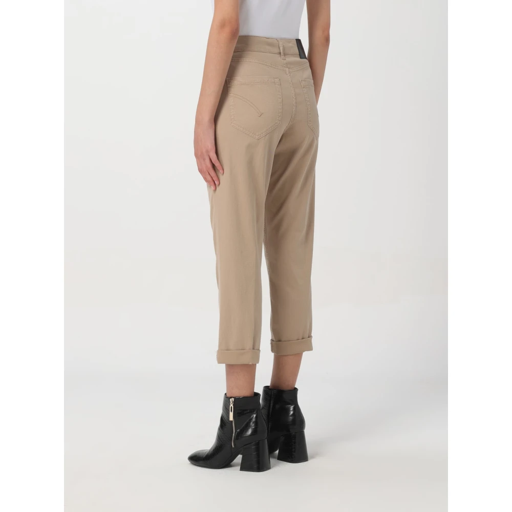 Dondup Cropped Trousers Beige Dames