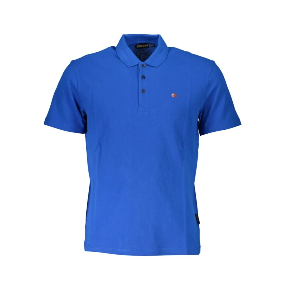Napapijri Men's Blue Elegant Cotton Polo Shirt - Polo Shirts - 2XL - Tops