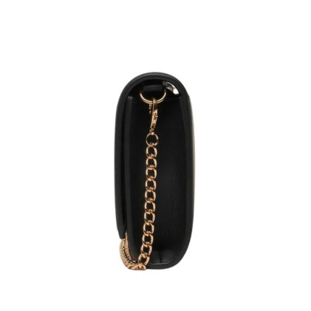 Love Moschino Zwarte Clutch met Strass Ketting Black Dames