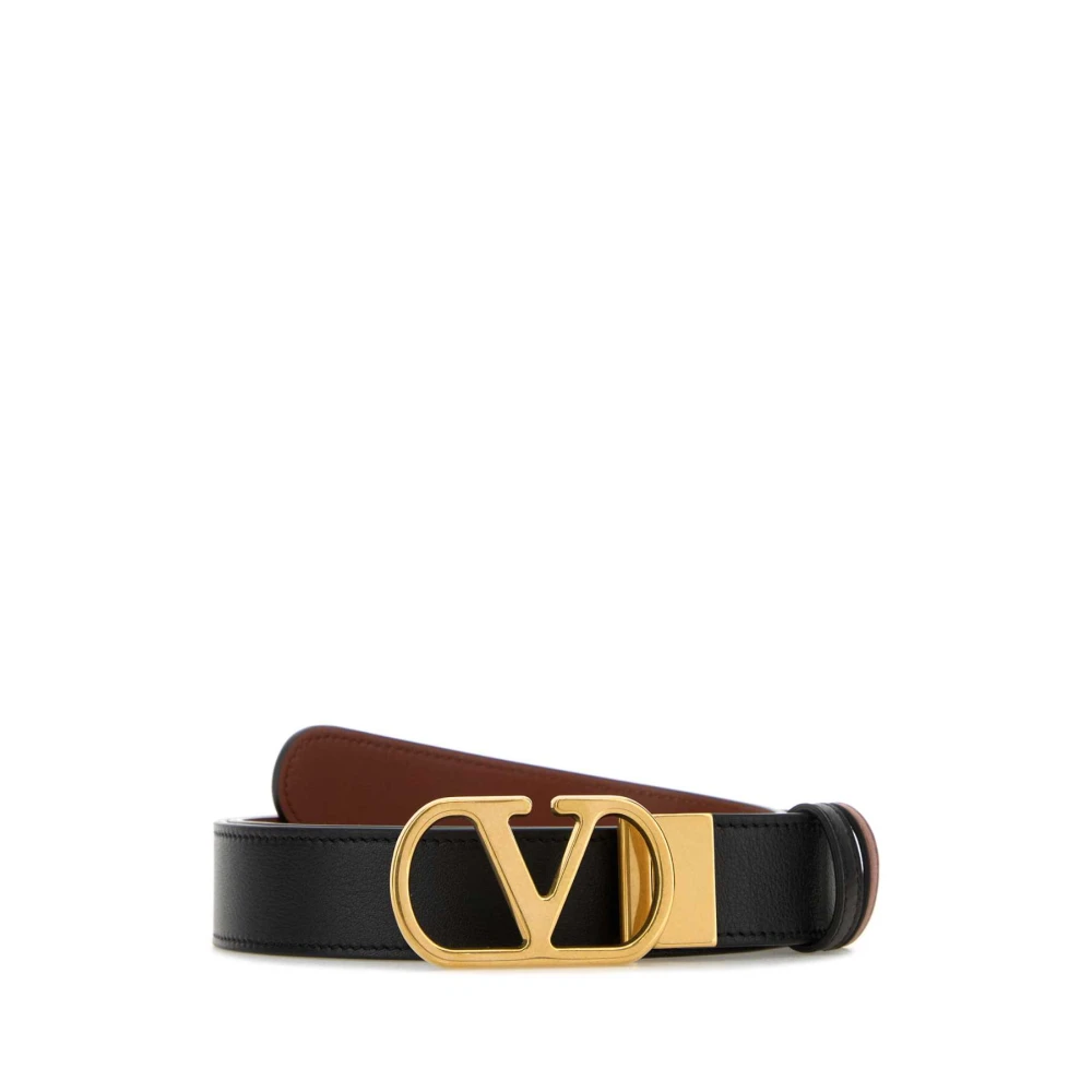 Valentino Garavani Men's Black Vlogo Signature Reversible Belt