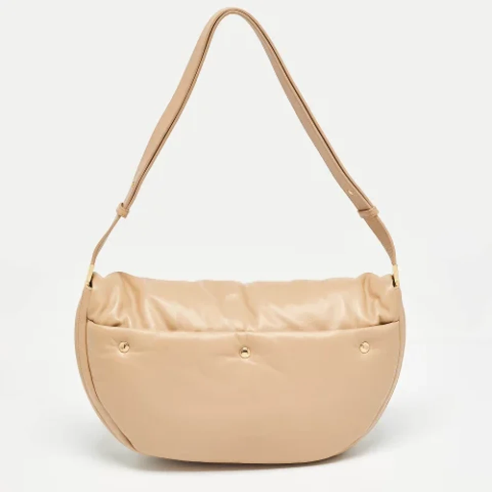 Burberry Vintage Pre-owned Leather shoulder-bags Beige Dames