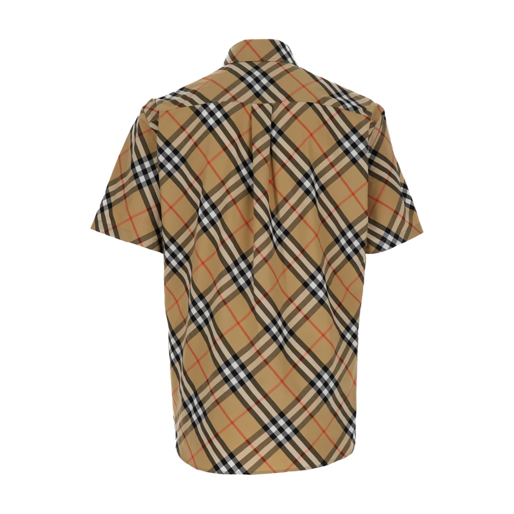 Burberry Klassieke Beige Shirt met Ruitmotief Beige Heren