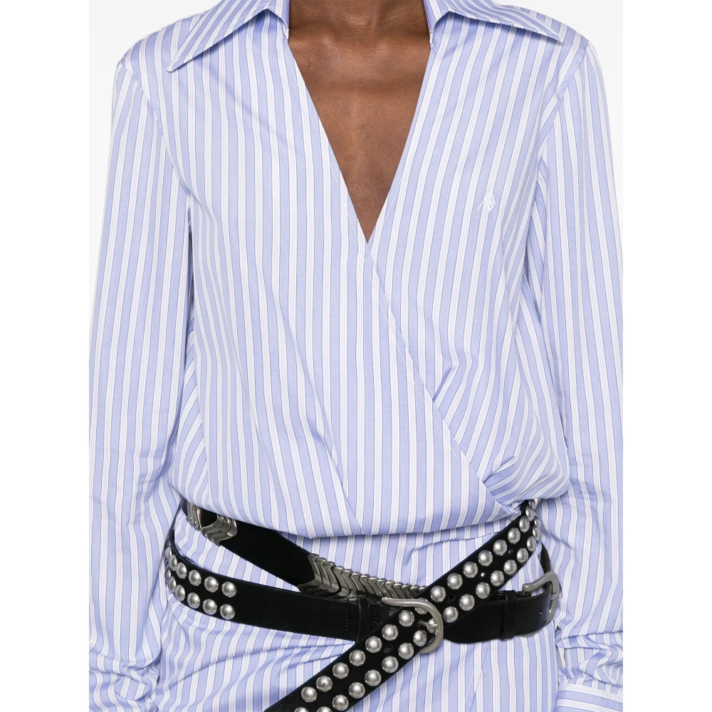 The Attico Wit Navy Blauwe Jurk Blue Dames