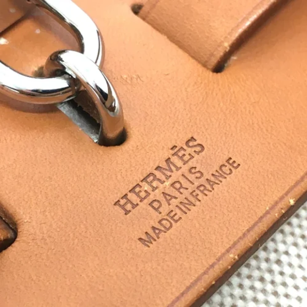 Hermès Vintage Pre-owned Leather backpacks Beige Dames