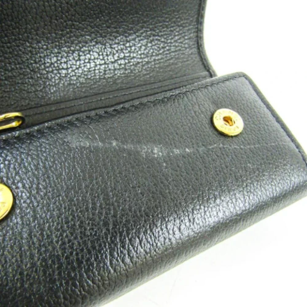 Chanel Vintage Pre-owned Leather home-office Black Dames