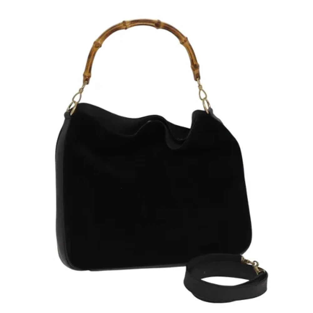 Gucci Vintage Pre-owned Suede handbags Black Dames