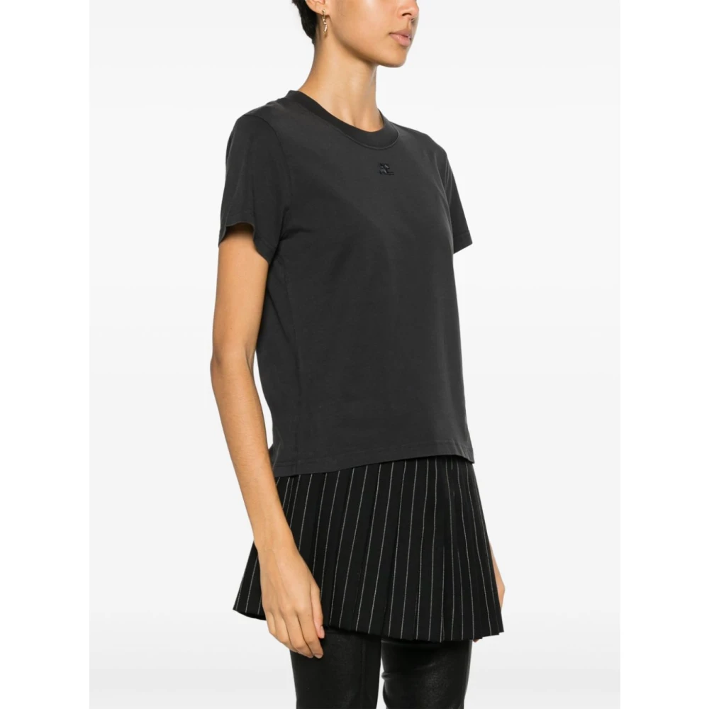 Courrèges Grijze T-shirts en Polos met Logo Gray Dames