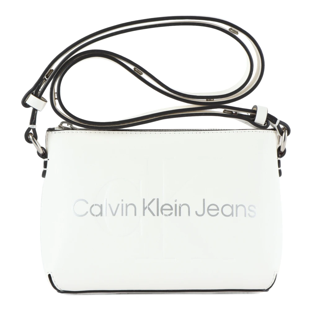 Calvin Klein Jeans Schoudertas van imitatieleer met logo White Dames