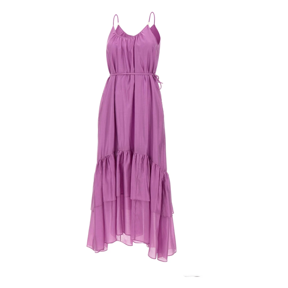 Liu Jo Women's Pink Tiered Ruffle Maxi Dress - Maxi Dresses - Xl - Dresses