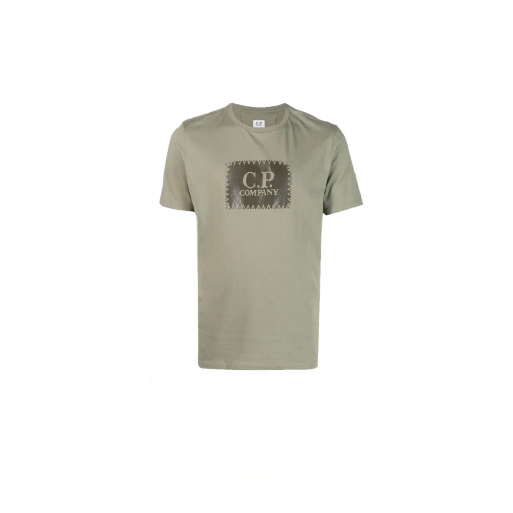 C.P. Company Bronze Green Jersey Label T-Shirt Green Heren