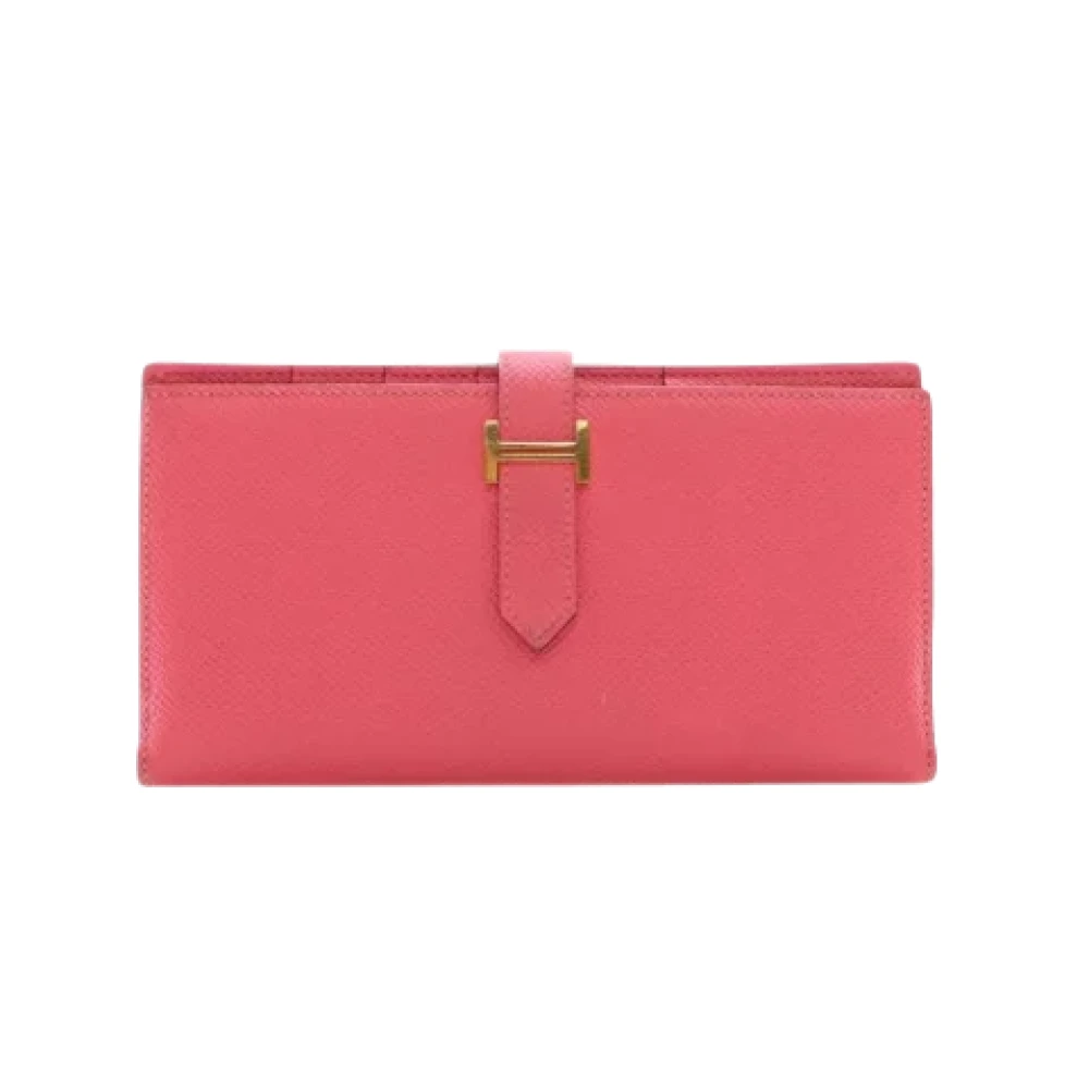 Hermès Vintage Pre-owned Leather wallets Pink Dames