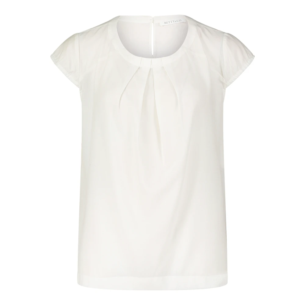 Betty & Co Elegante korte mouw blouse White Dames