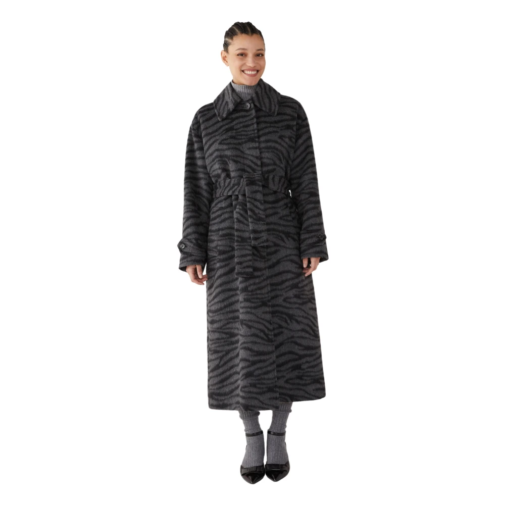 Iblues Dierenprintjas met geometrische snit Black Dames