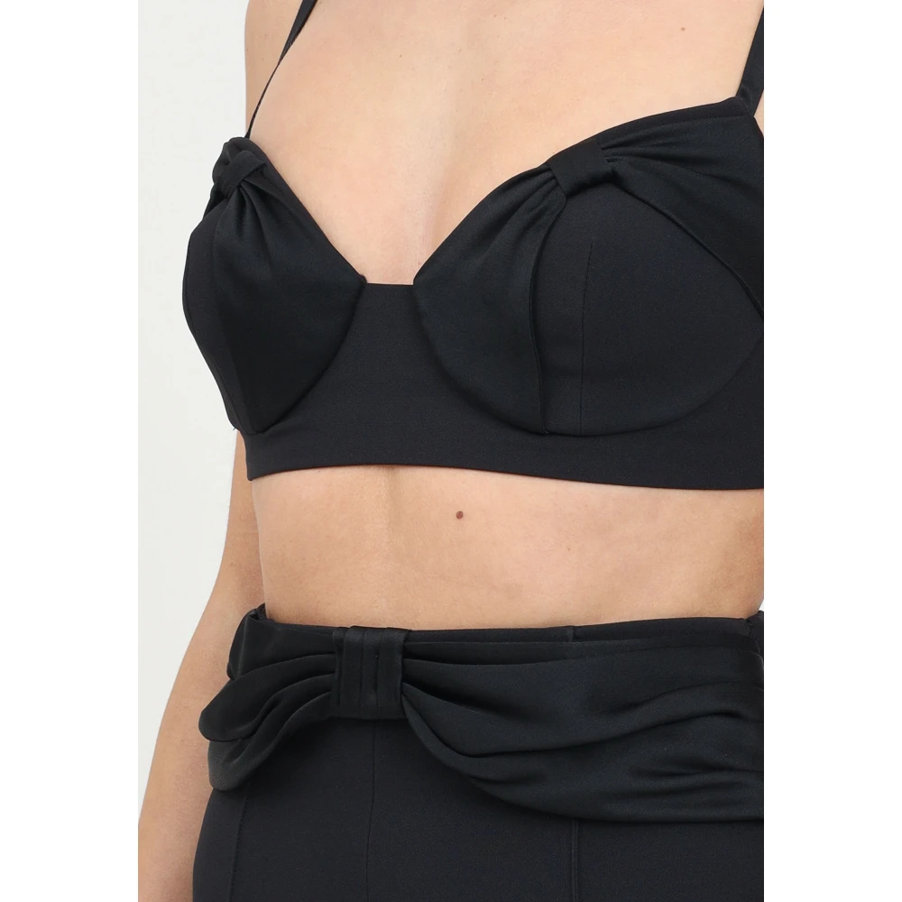 Elisabetta Franchi Zwarte Elegante Bustier Top Black Dames