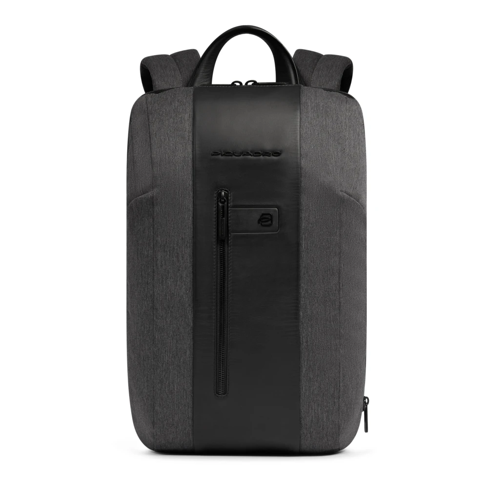 Piquadro Mannelijk Grijs Tassen Heren, One Size, Leer, Brief 2 Backpack