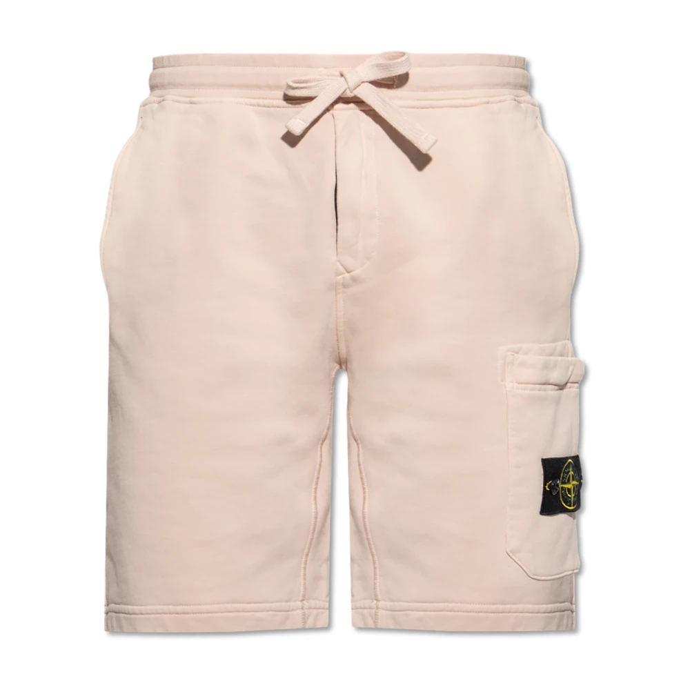 Stone Island Logo shorts Beige Heren