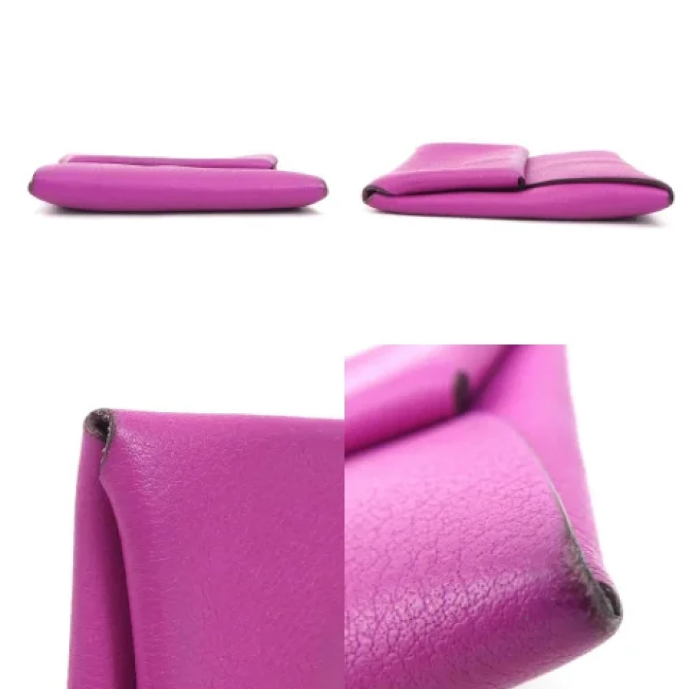 Hermès Vintage Pre-owned Leather wallets Purple Dames