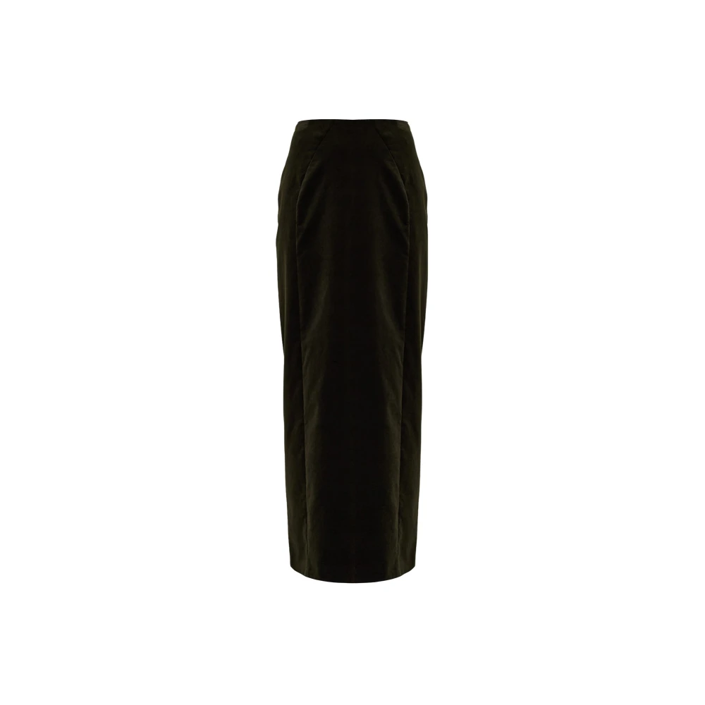 Jil Sander Single Back-Slit Skirt - Female - Midi Skirts - Green - L - Skirts