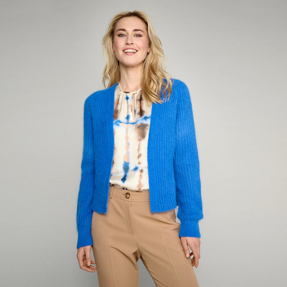 Marie Méro Tie Dye Puff Sleeve Blouse Beige Dames